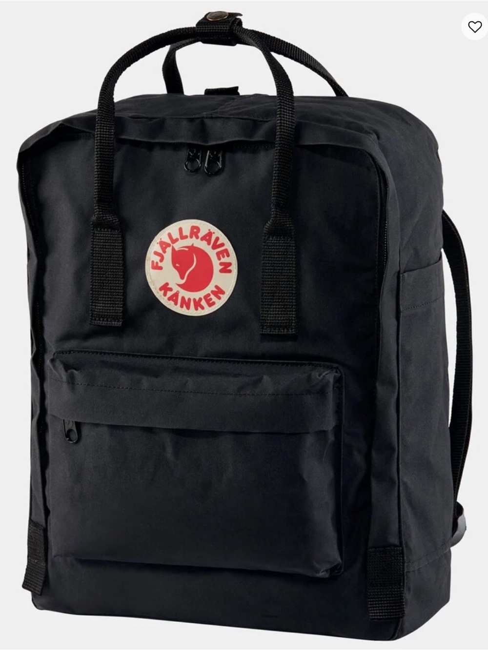 Fjallraven Kånken Laptop 15 Backpack - Black with Red Logo